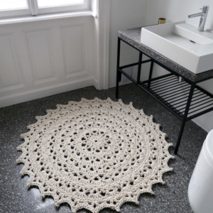 koberec Mandala, průměr 1,3 m, 100% bavlna