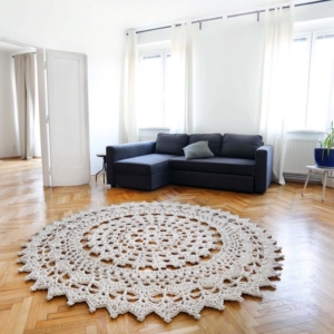 koberec Päike, průměr 2,3 m, 100% bavlna